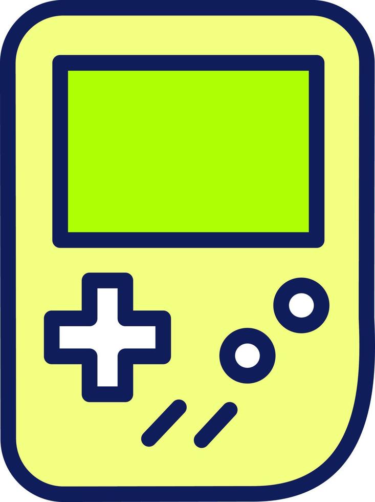 Old gaming console, illustration, vector on a white background.