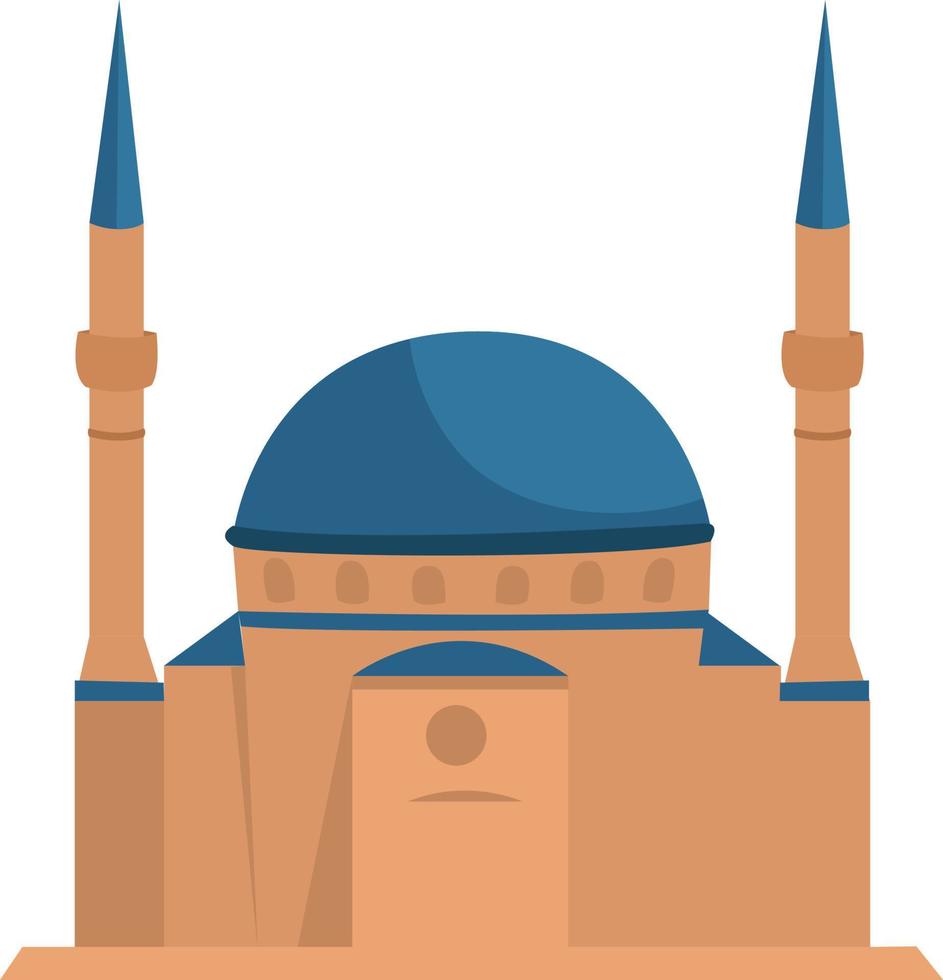 edificio de la mezquita, ilustración, vector sobre fondo blanco