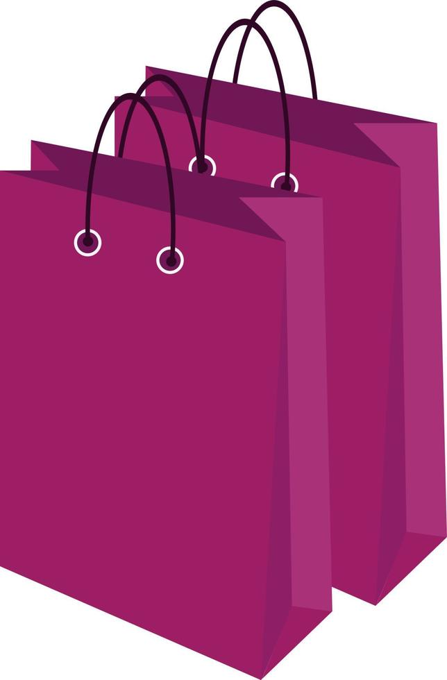 Shopping bags ,illustration, vector on white background.