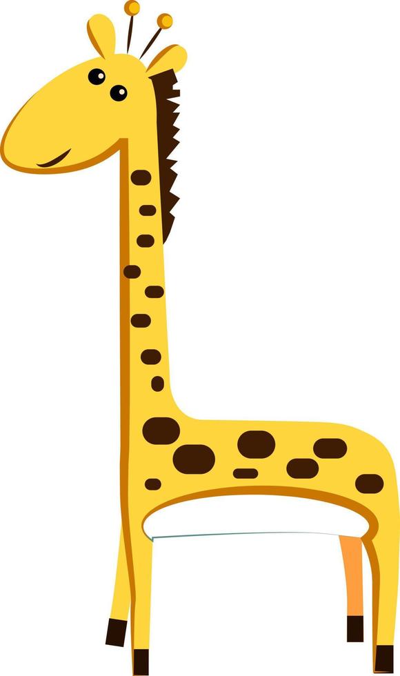 Small giraffe, illustration, vector on white background.