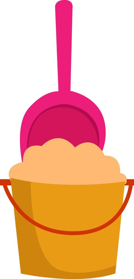 Sandbox, illustration, vector on white background.