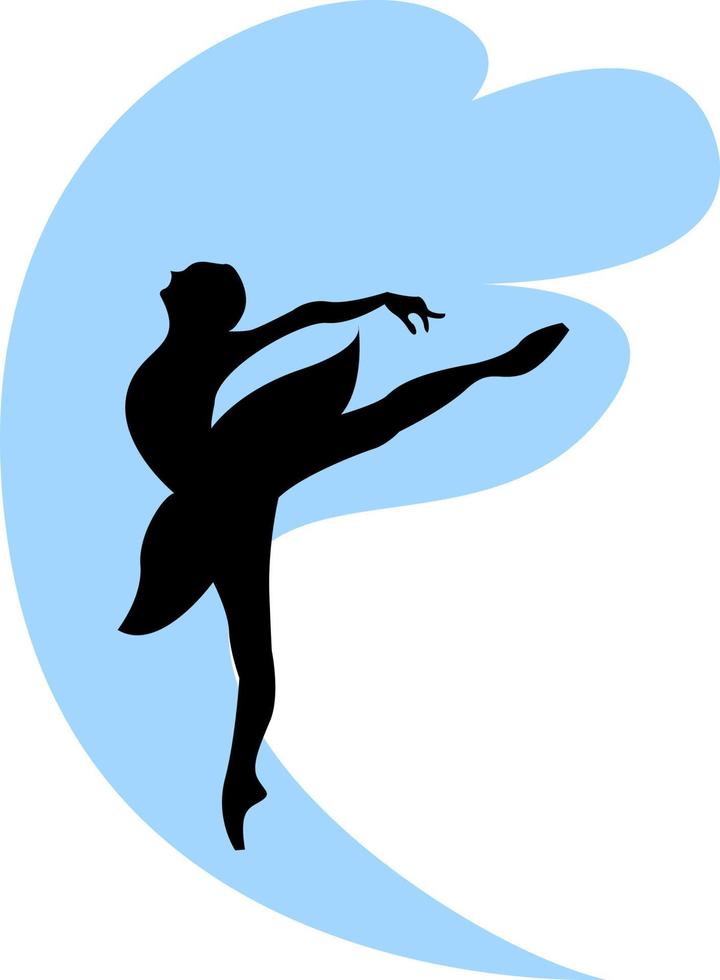 bailarina bailando, ilustración, vector sobre fondo blanco.