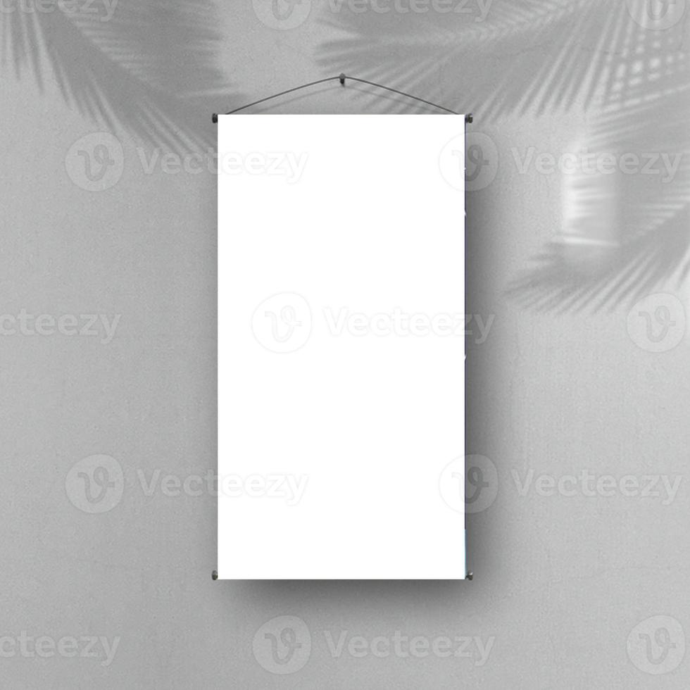 hanging banner shadow mock up photo