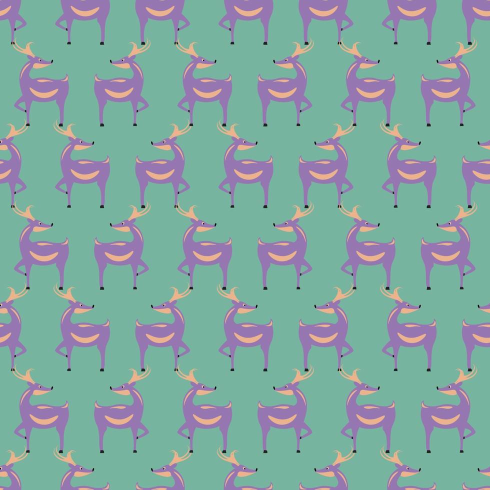Deer pattern, illustration, vector on white background