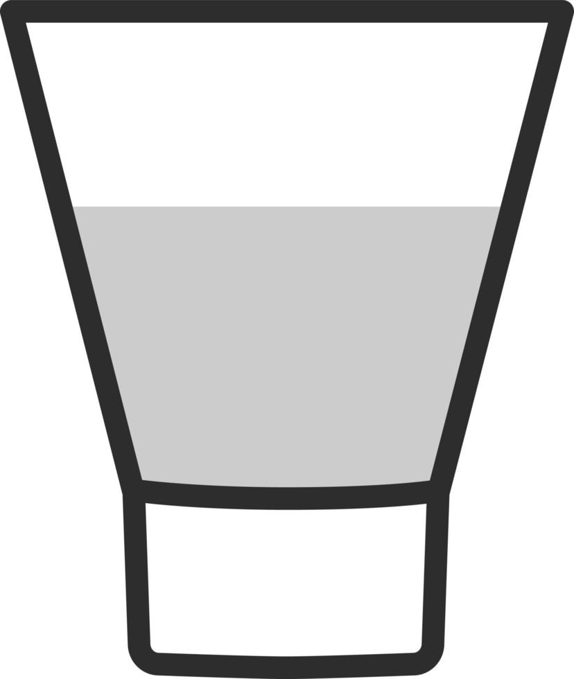 vaso de chupito, ilustración, sobre un fondo blanco. vector