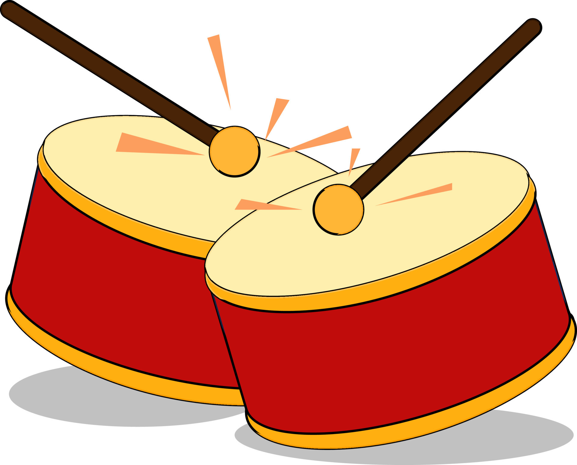 Red drums ,illustration, vector on white background. 13872504 Vector