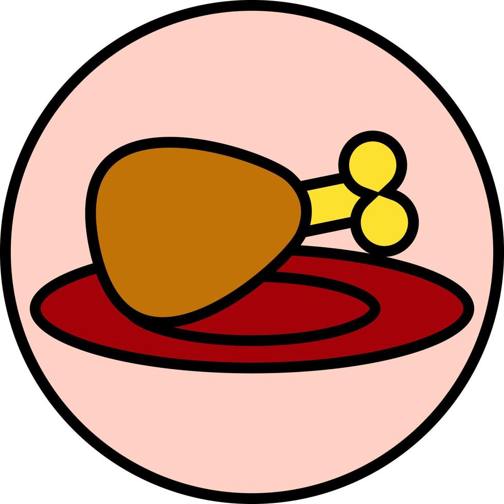 Chicken wing, illustration, vector, on a white background. vector
