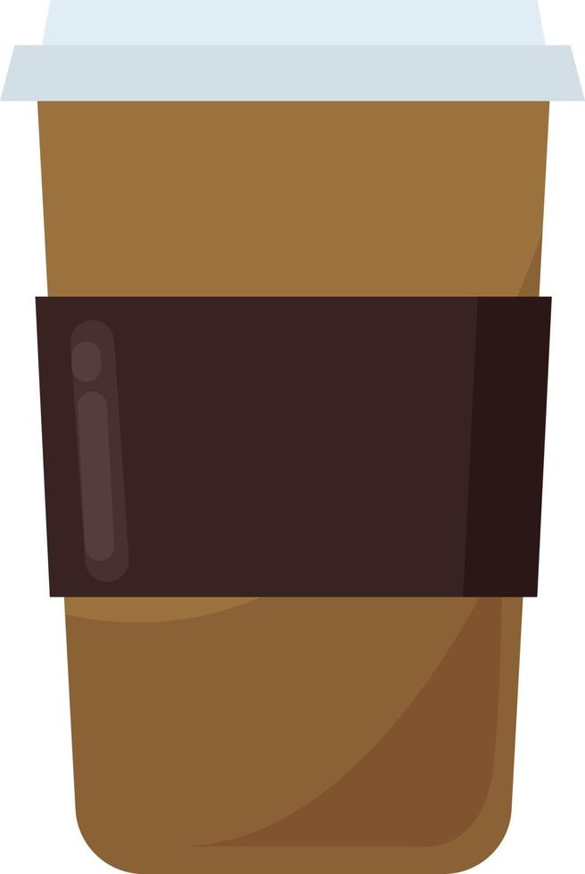 Coffee to go, illustration, vector on white background.