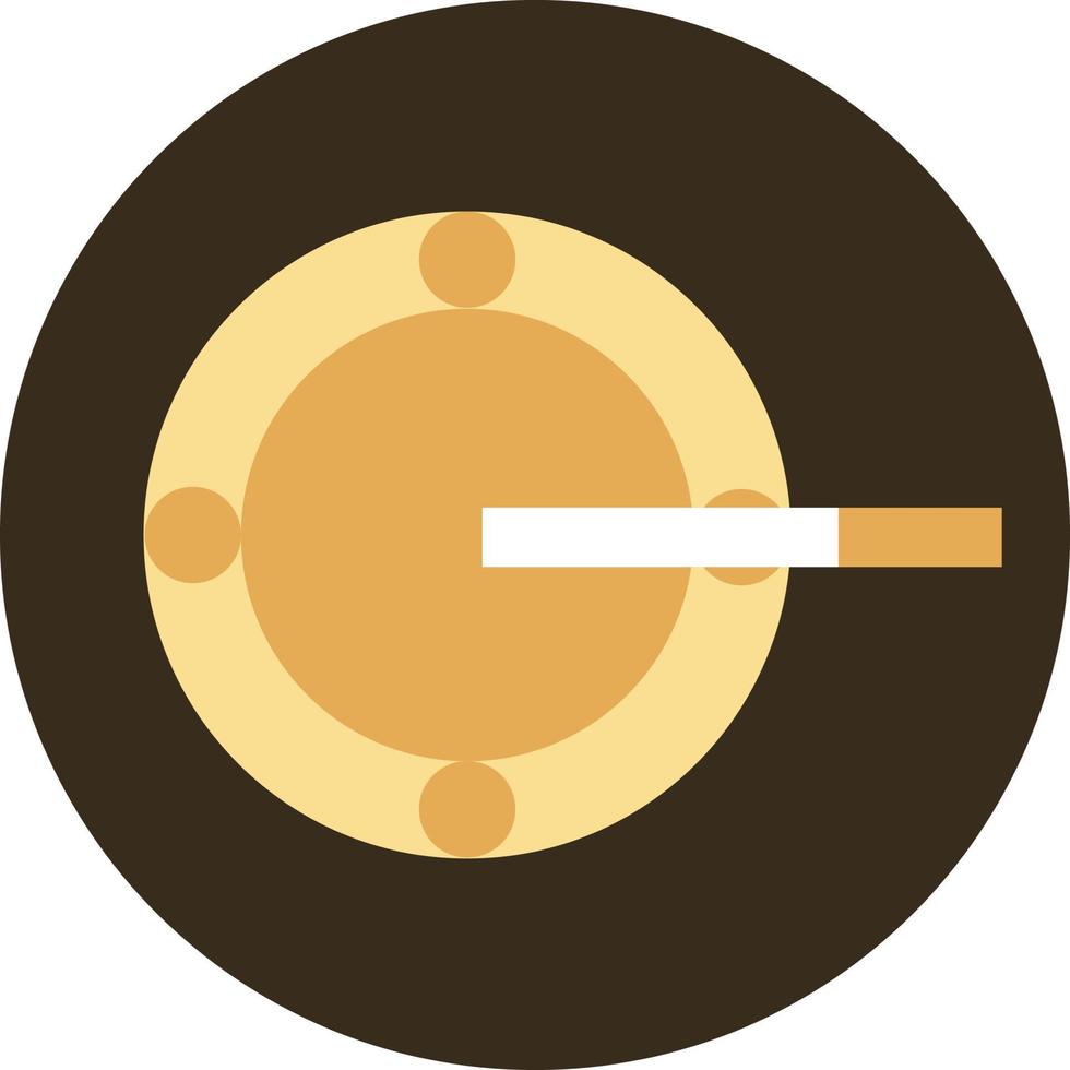 Cigarette in the ashtray, illustration, on a white background. vector