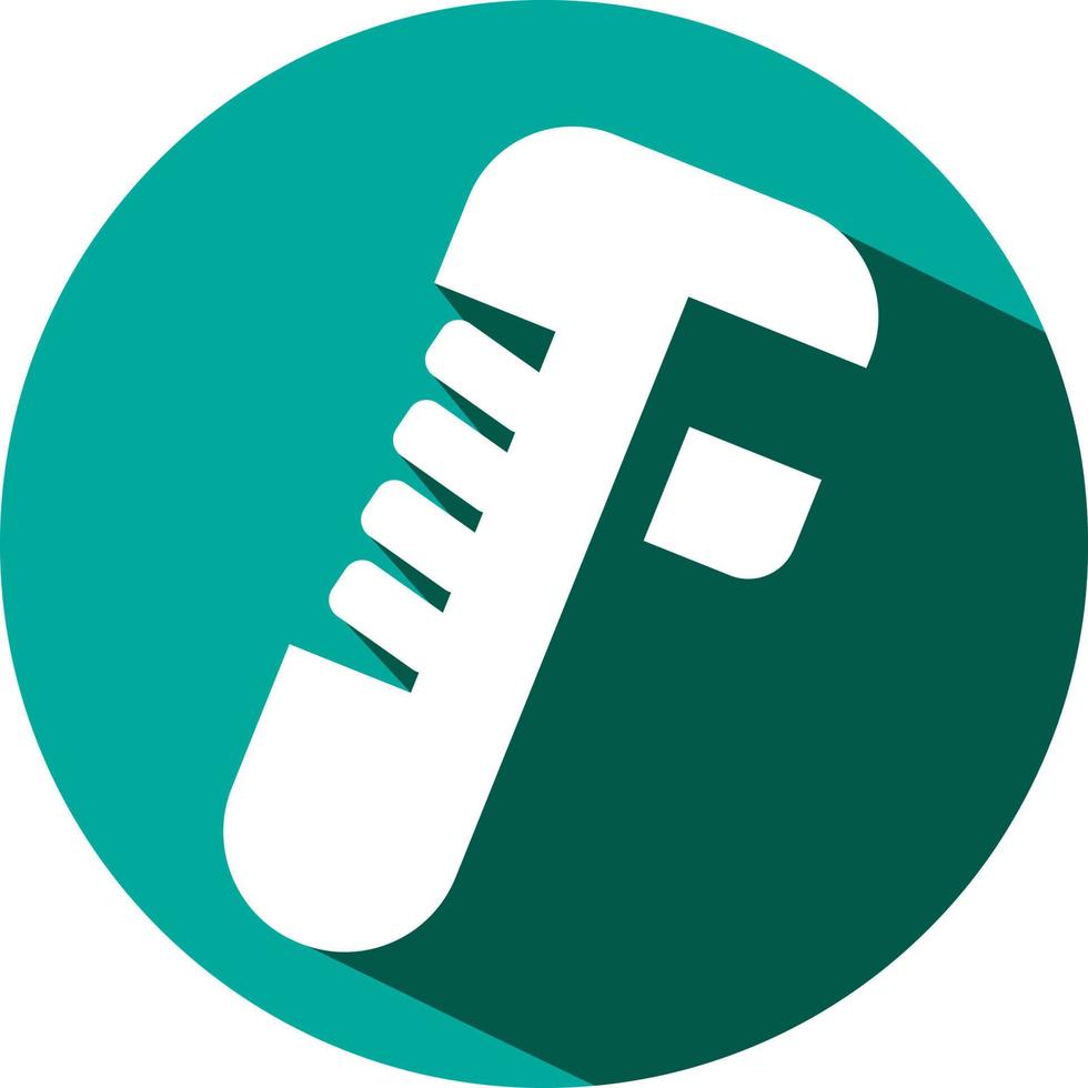 Construction pipe wrench, illustration, vector on a white background.