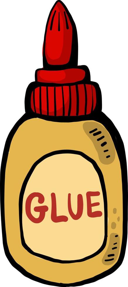 Glue bottle, illustration, vector on white background