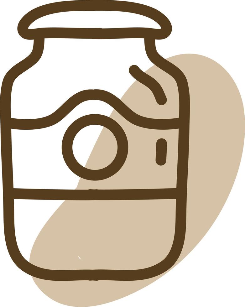 Pickle jar, illustration, vector on a white background.