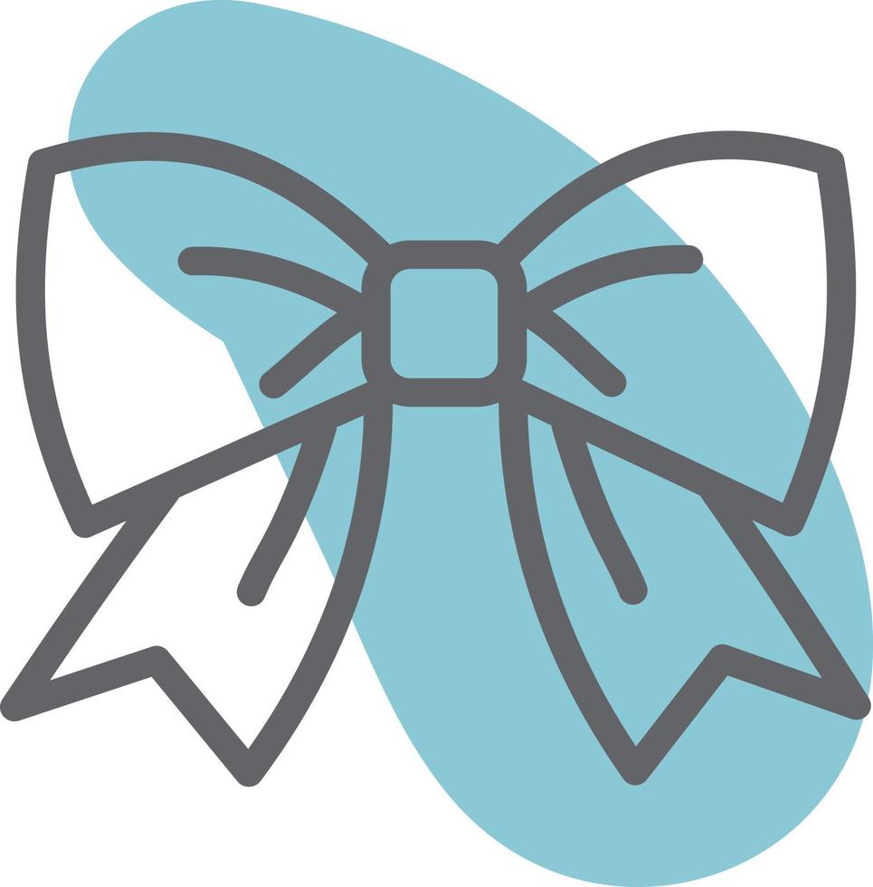 Blue decorative bow, illustration, vector, on a white background. vector