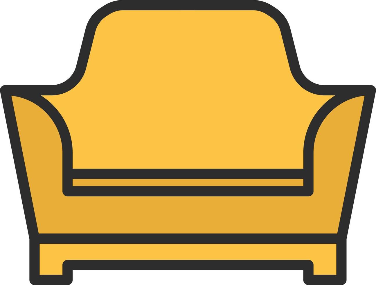 Accent chair, illustration, on a white background. vector