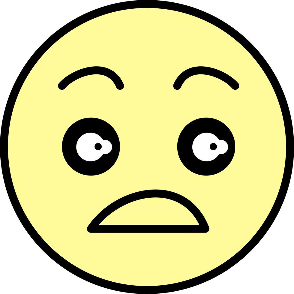 Hushed emoji, illustration, on a white background. vector