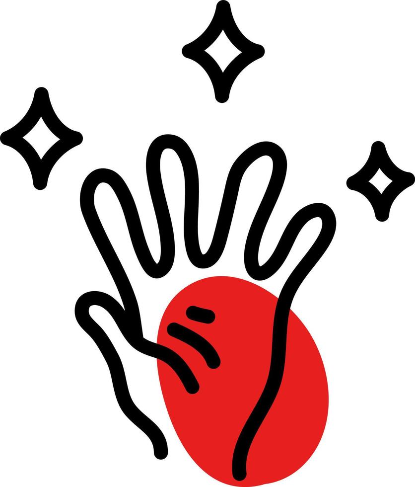 Magic hand, illustration, vector on a white background.