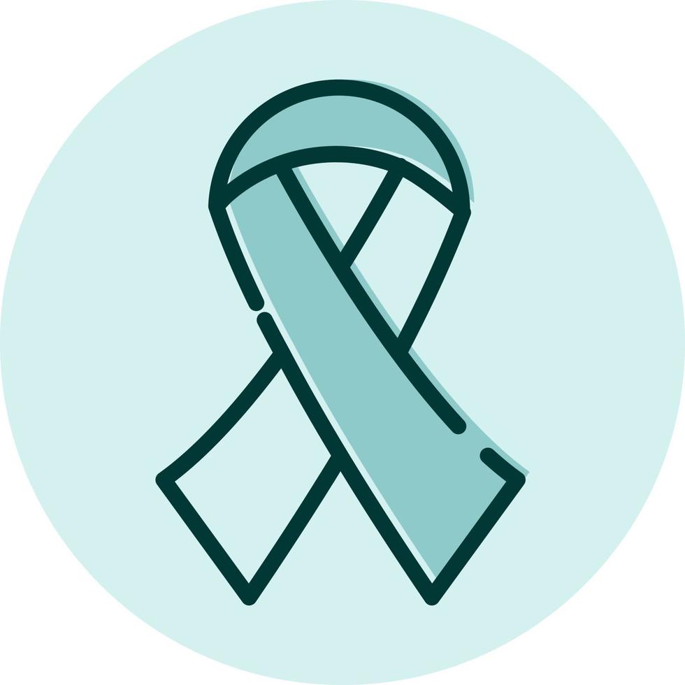Cancer awareness, illustration, vector on a white background.