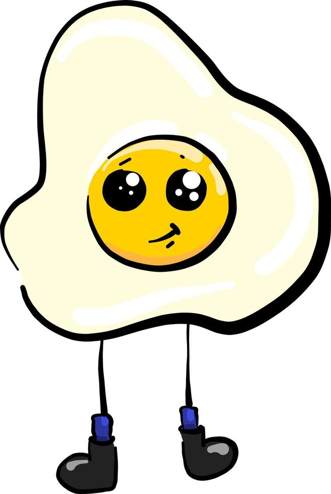 tortilla de huevo, ilustración, vector sobre fondo blanco