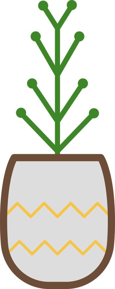 zz planta en maceta, ilustración, sobre un fondo blanco. vector