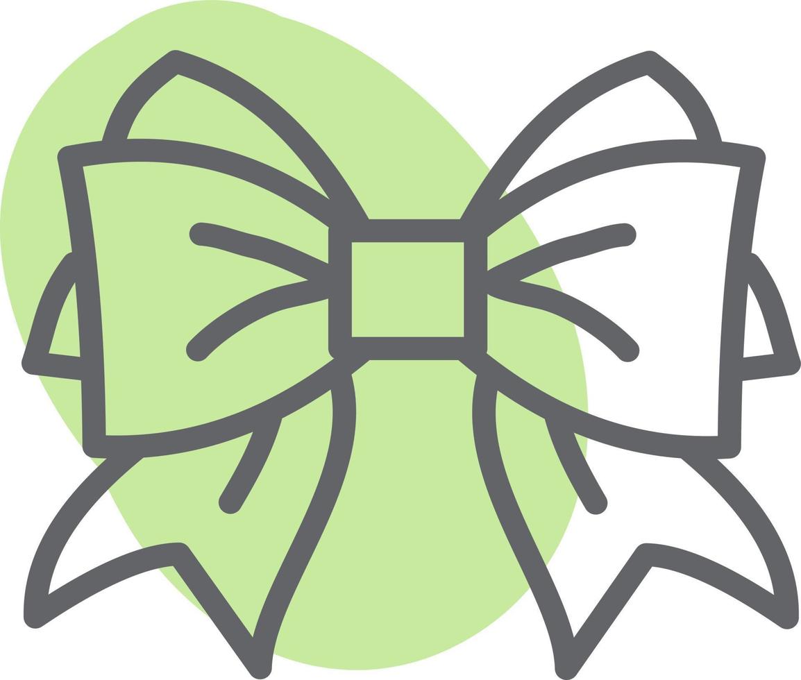 Cute green ribbon, illustration, vector, on a white background. vector