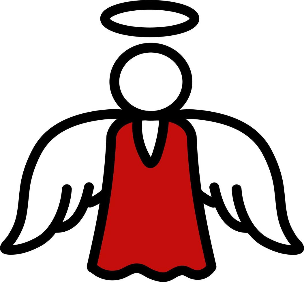 Christmas angel, illustration, vector on a white background.