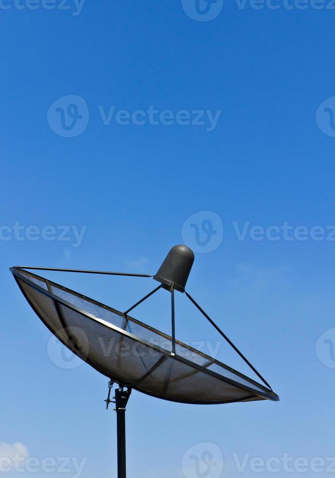 Satellite dish on sky photo