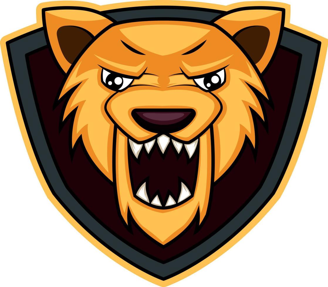 Wolf as a gaming logo illustration vector on white background
