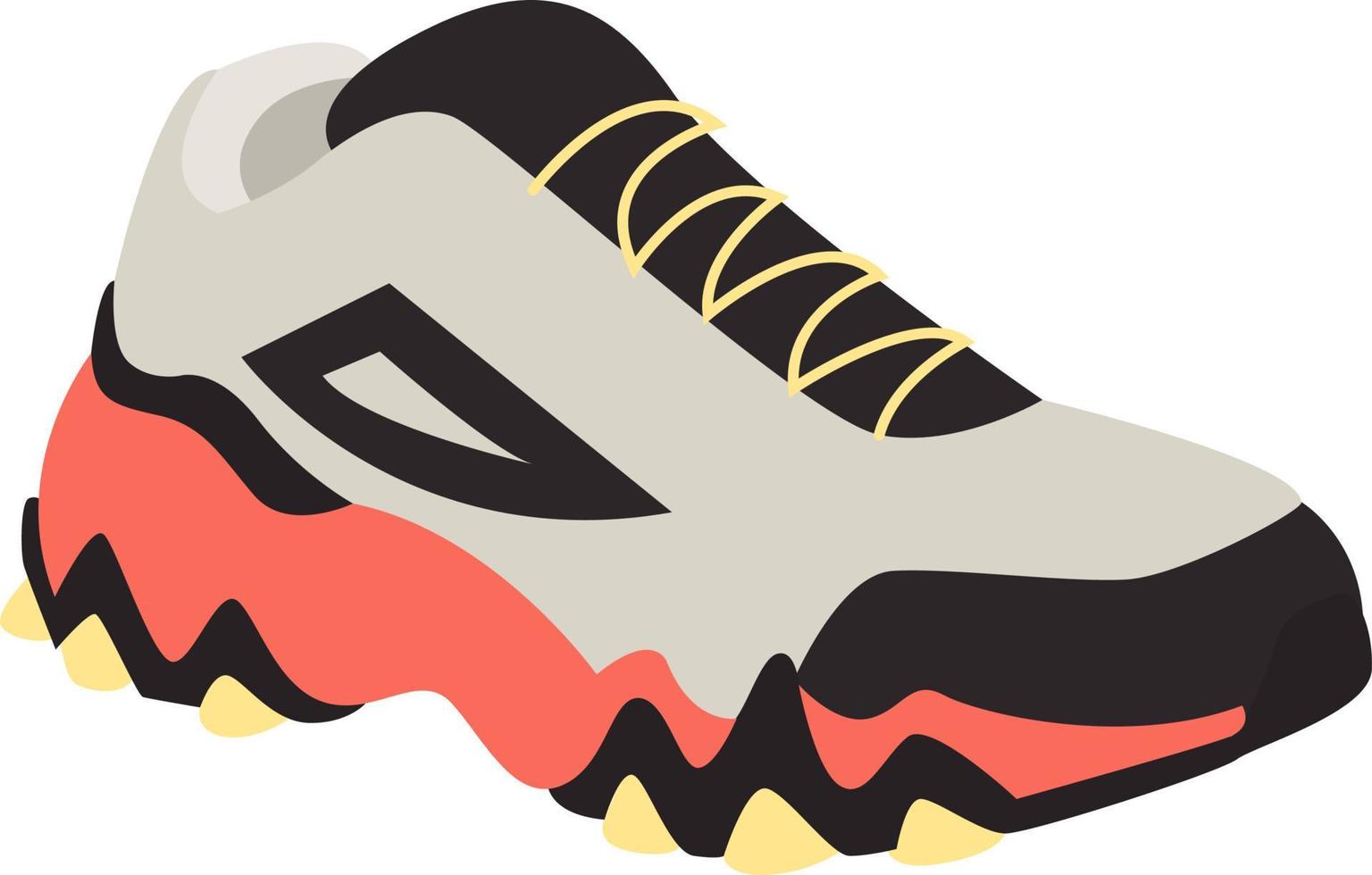 Sneaker, illustration, vector on white background.
