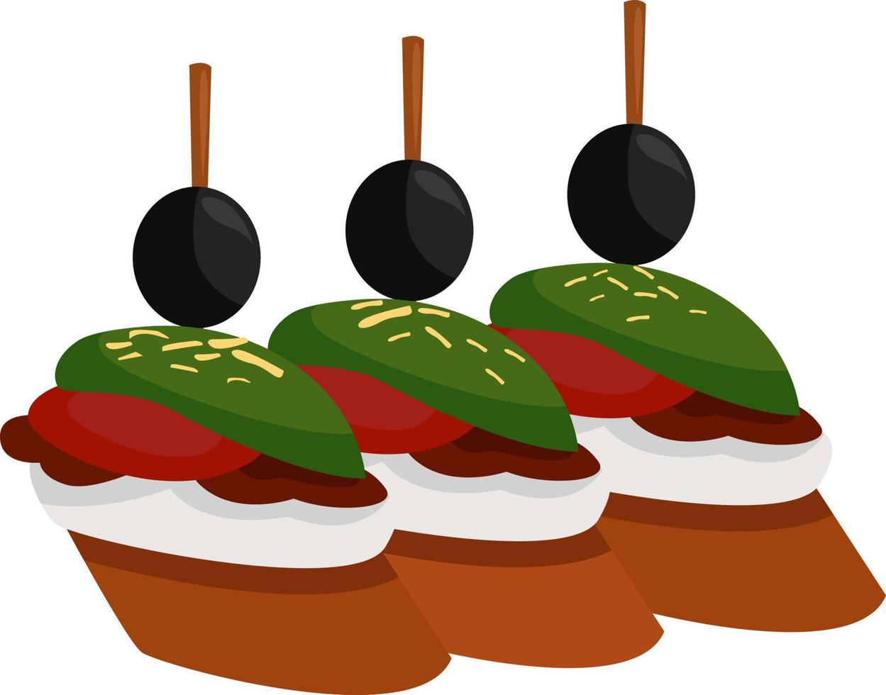 comida pincho, ilustración, vector sobre fondo blanco