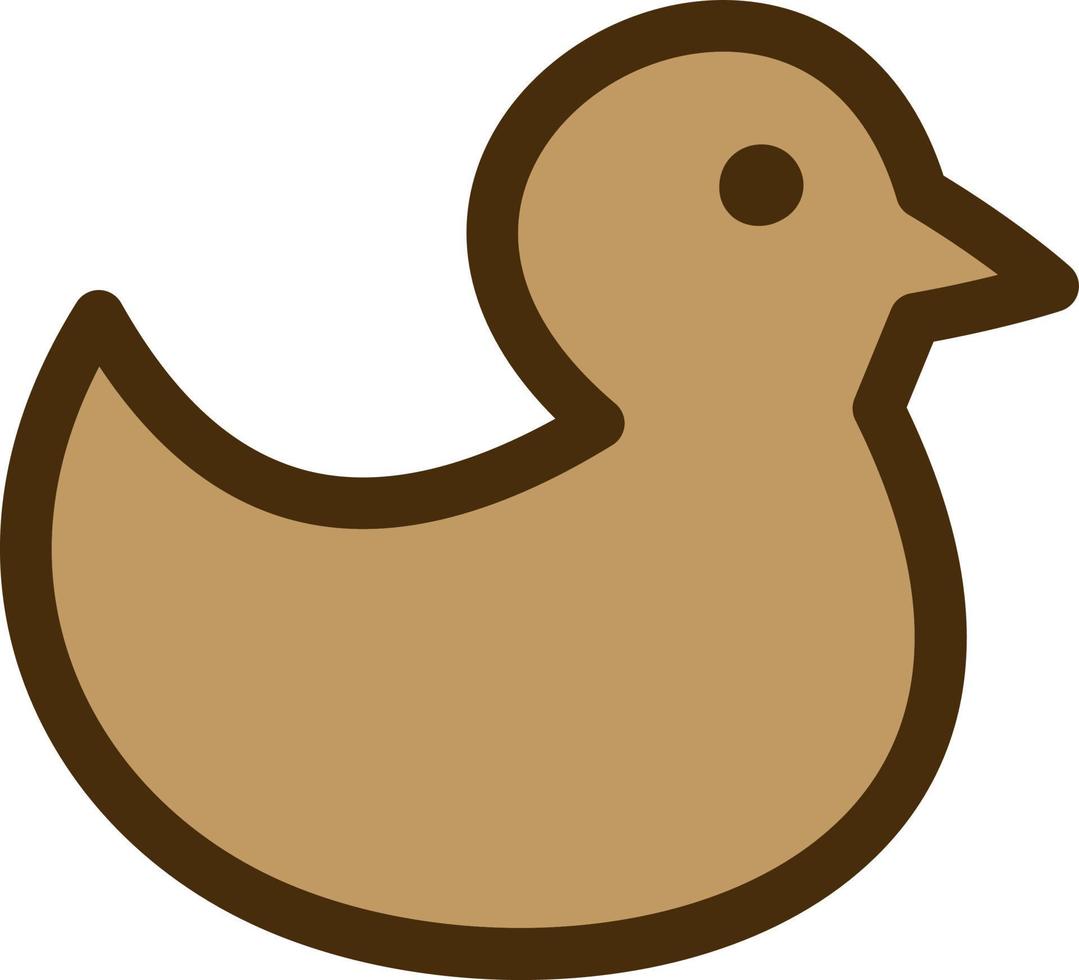Pato mascota, ilustración, vector sobre fondo blanco.