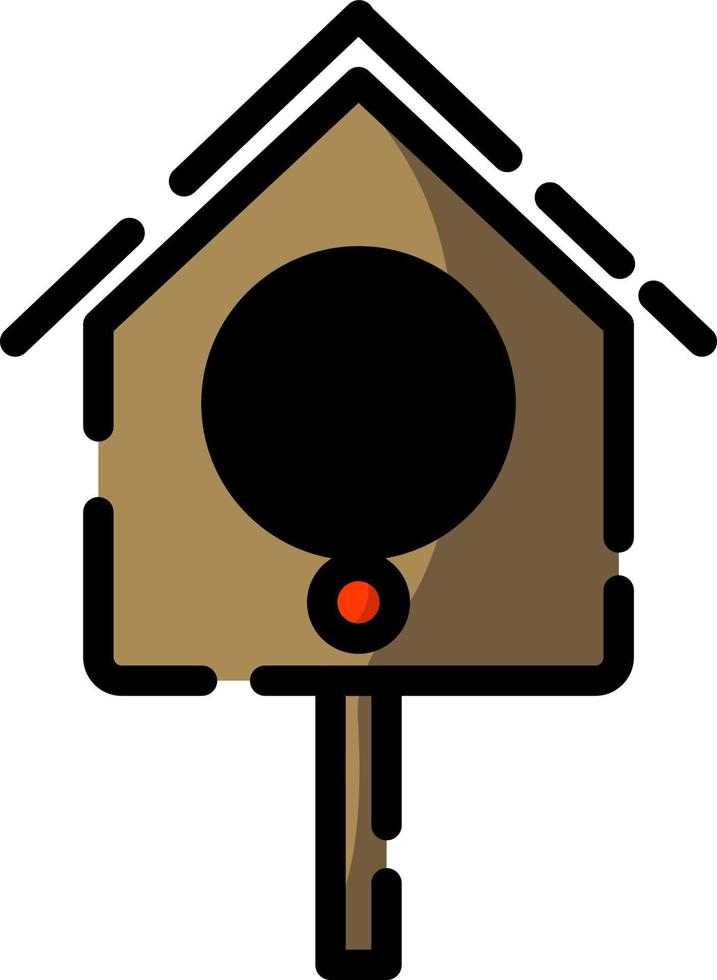 Garden birdhouse, illustration, vector on a white background.