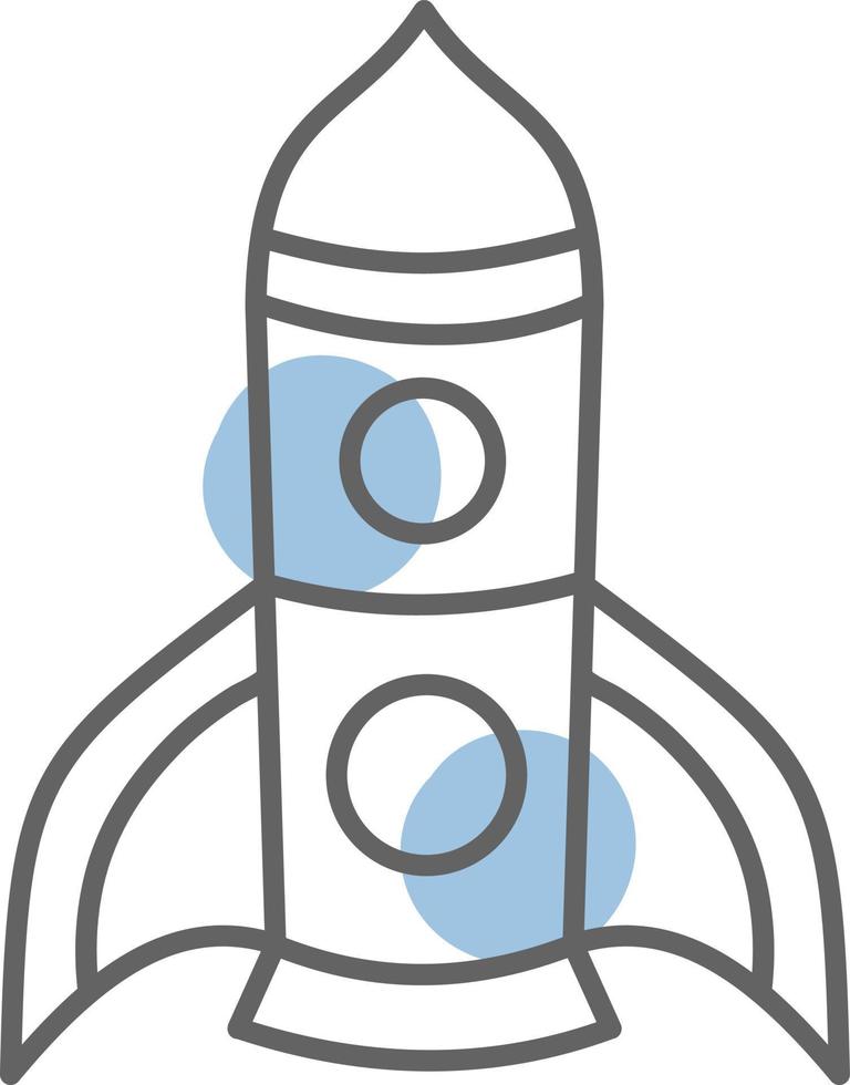 Space rocket, illustration, vector on a white background.