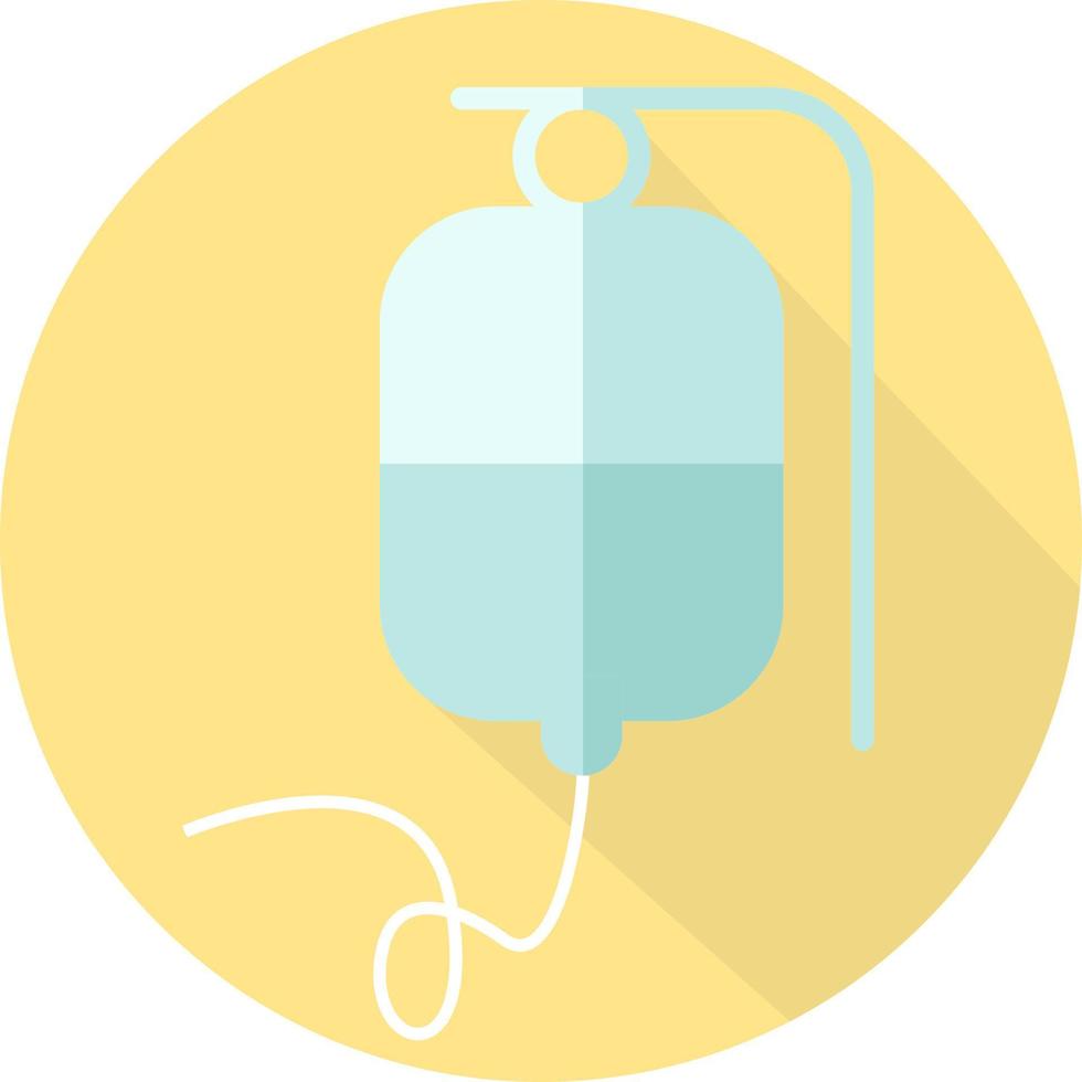 Saline bag, illustration, vector, on a white background. vector