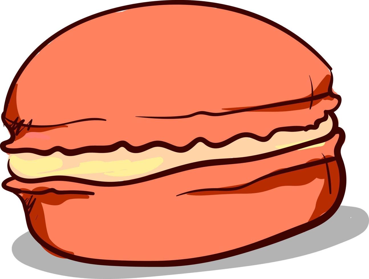 macaron dulce, ilustración, vector sobre fondo blanco.