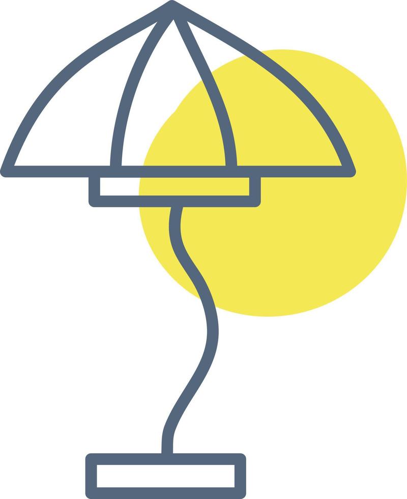 Umbrella lamp, illustration, vector on a white background.