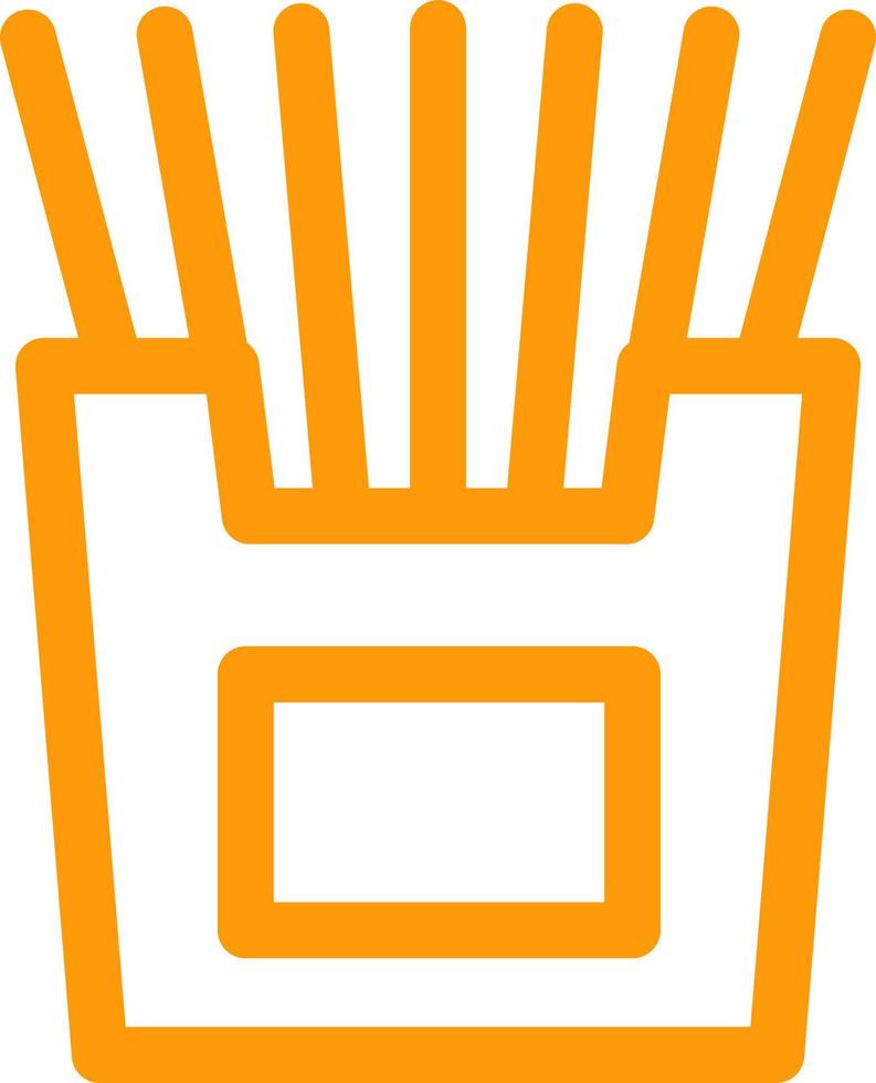 Tasty fries, illustration, vector on a white background.