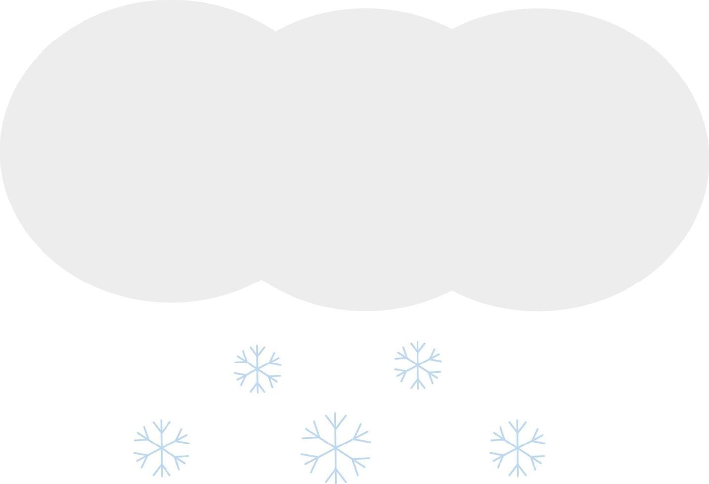 Light snow cloud, icon illustration, vector on white background