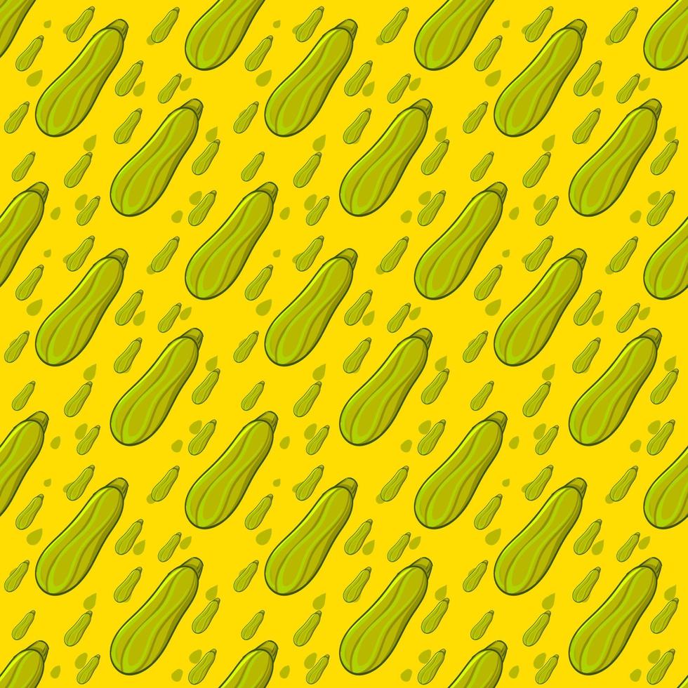 Green zucchini pattern, illustration, vector on white background