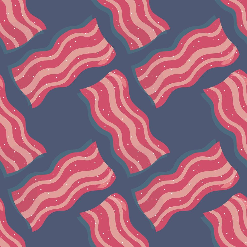 Bacon pattern , illustration, vector on white background