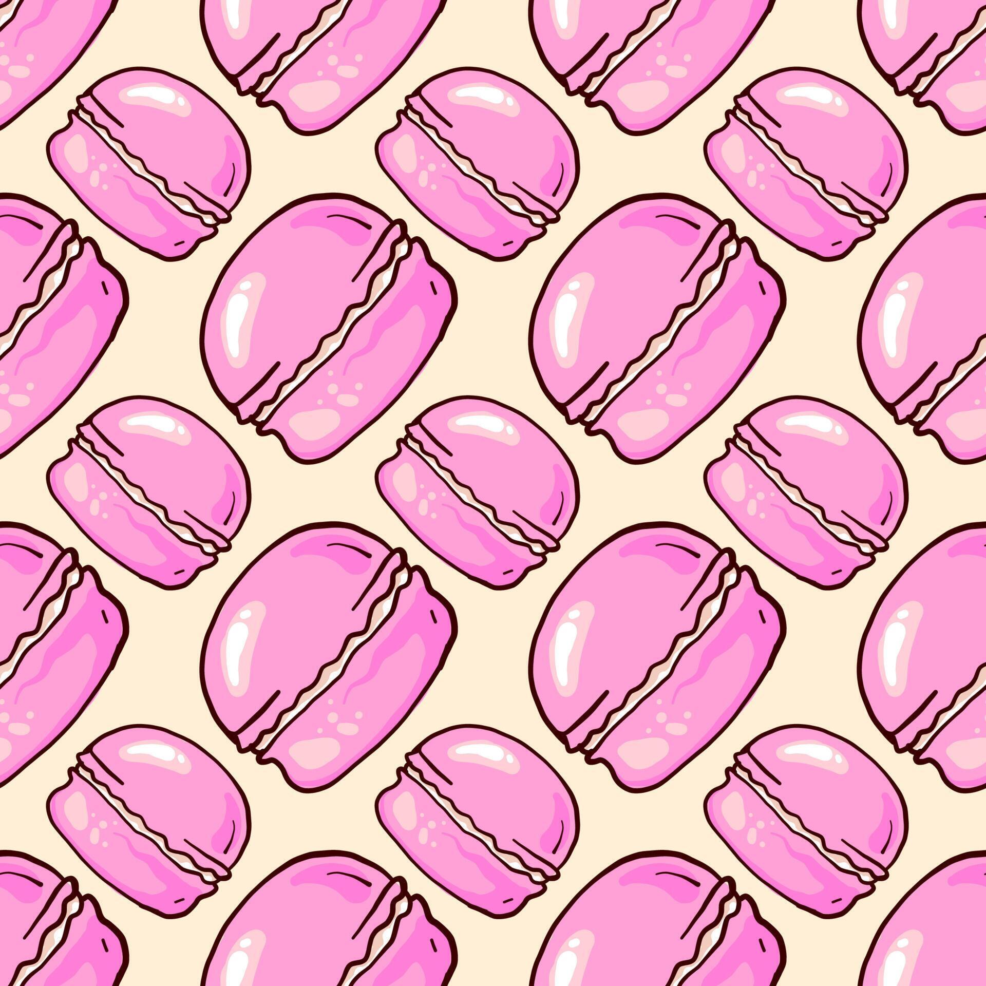Macaroon Pattern Background Macaroon pattern, seamless pattern on light background. 13873884 Vector ...
