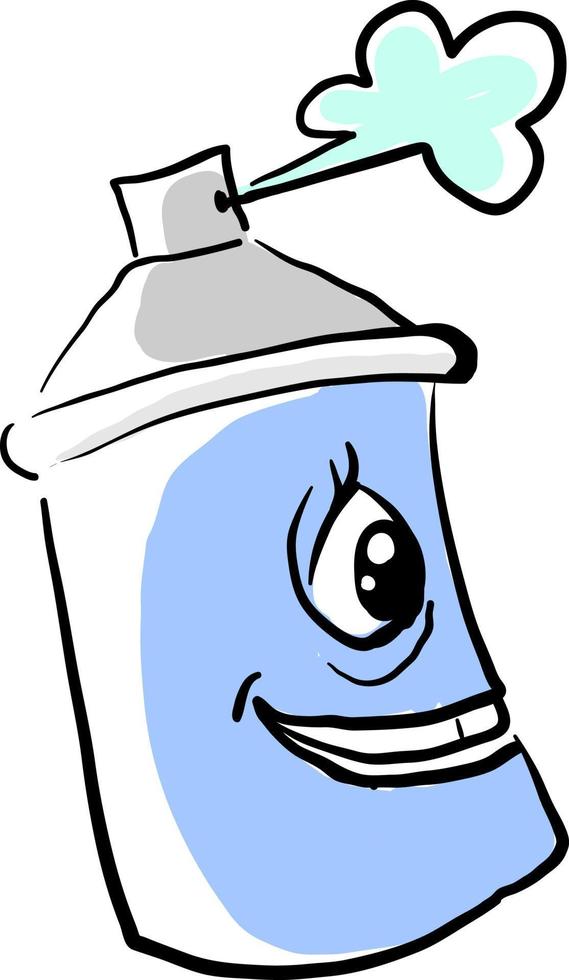 Happy blue spray, illustration, vector on white background.