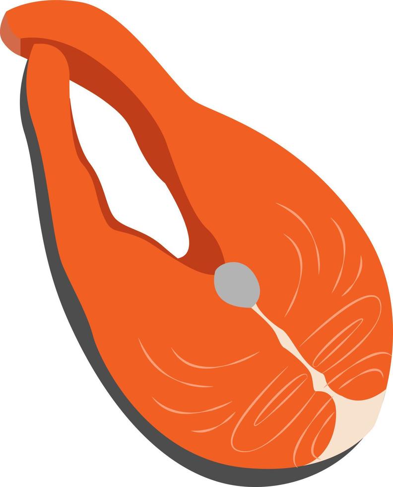 Salmon, illustration, vector on white background.