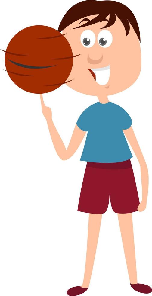 Spinning ball, illustration, vector on white background