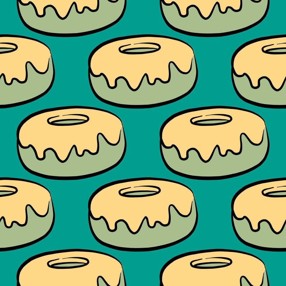 patrón de donuts, ilustración, vector sobre fondo blanco