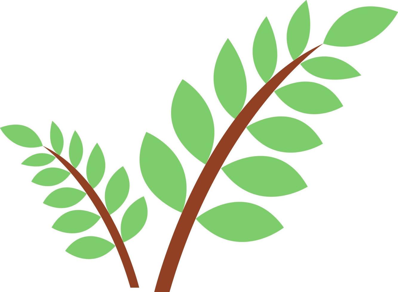 Spring tree branch, illustration, vector on a white background.