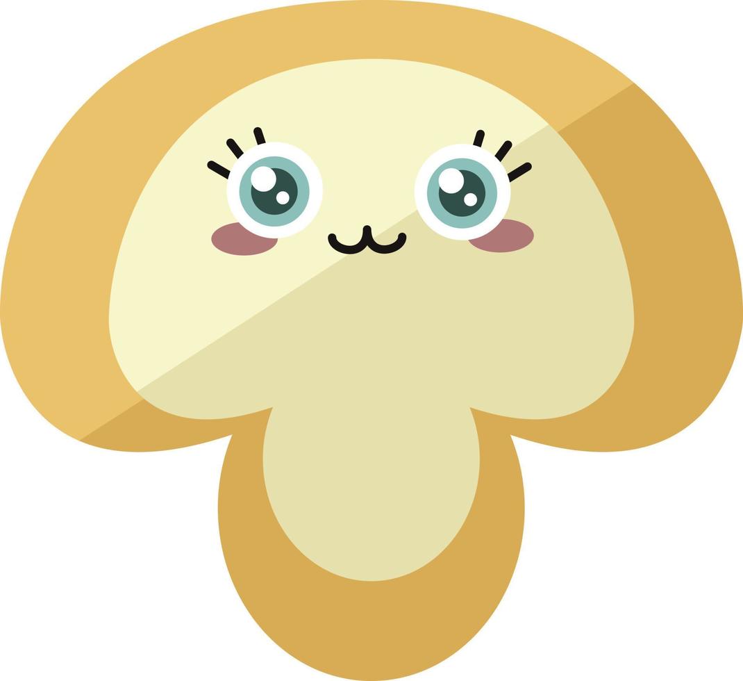 Cute mushroom, illustration, vector on white background