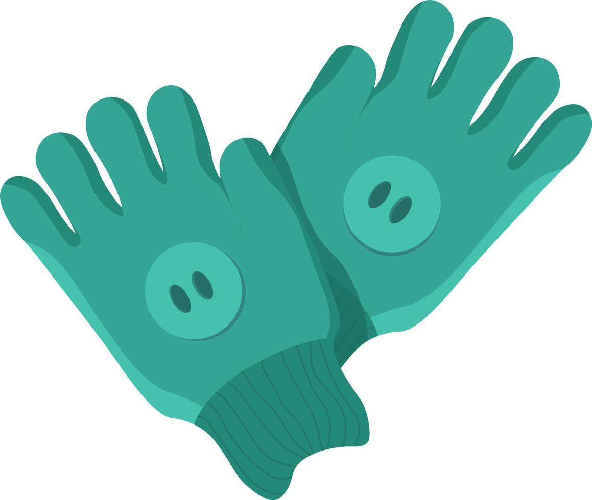 guantes azules, ilustración, vector sobre fondo blanco