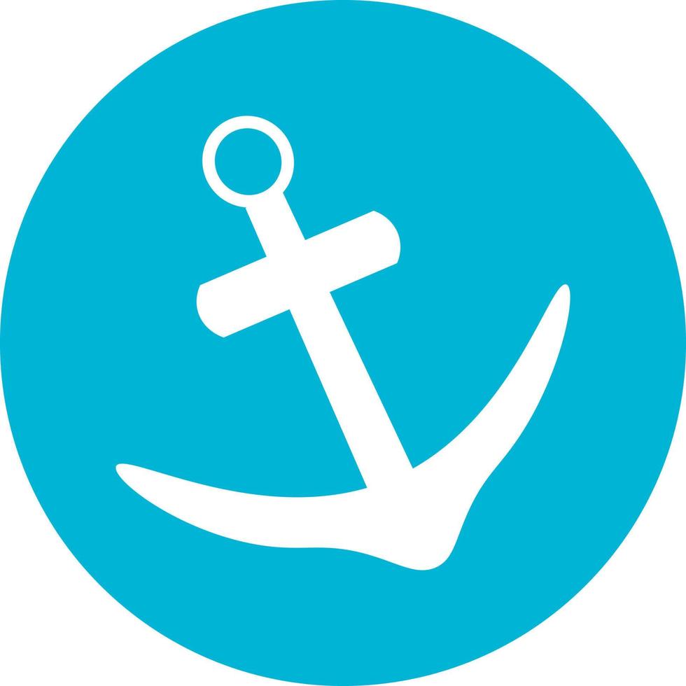 Big anchor, icon illustration, vector on white background