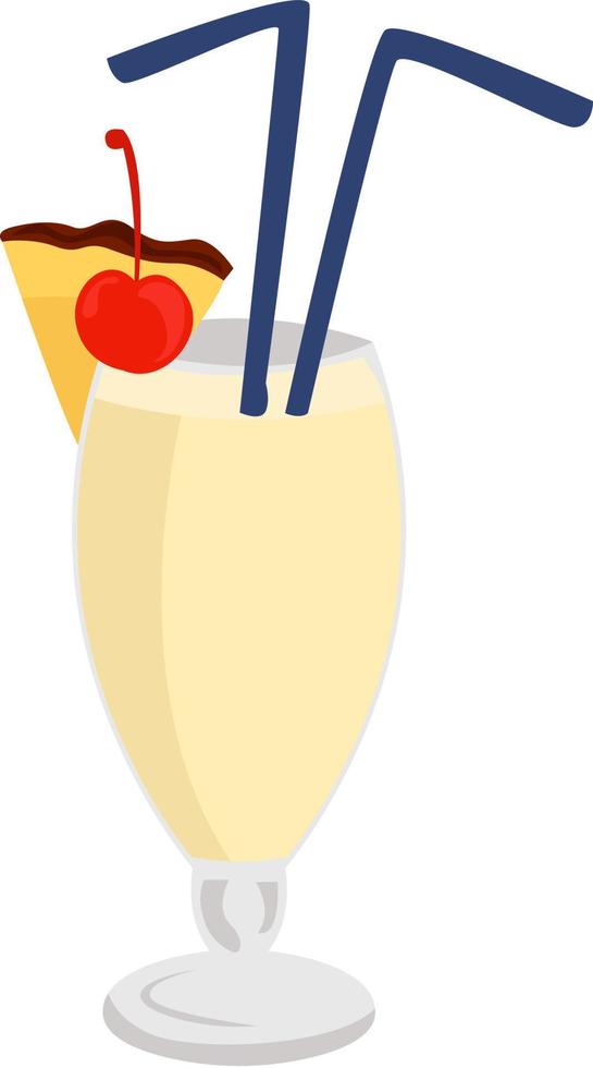 Pina colada, illustration, vector on white background