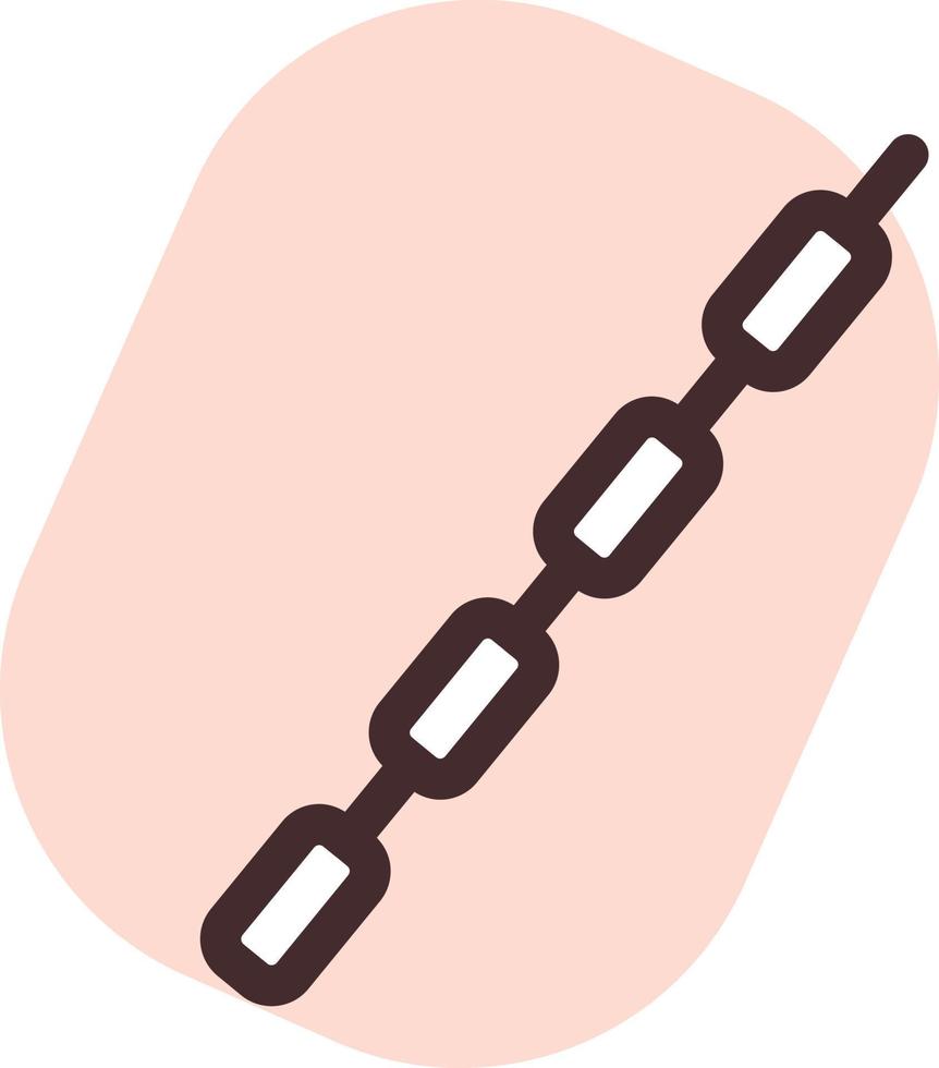 Jewelry chain, illustration, vector on a white background.